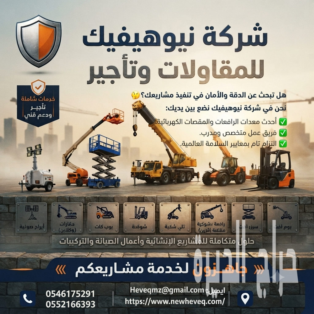 شركة نيوهيفيك للمقاولات وتأجير المعدات الثقيل